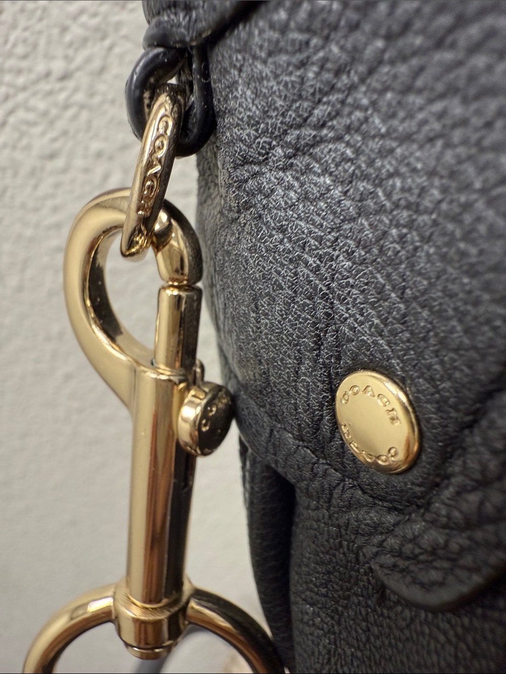 Coach Black Leather Ryder Studded Hobo Bag with Gold Hardware - Picture 8 of 15